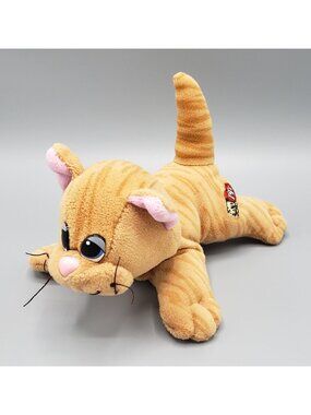 Vintage Tonka Pound Purrries Striped Orange Tabby Cat Kitten 7" Plush Pur-r-ries